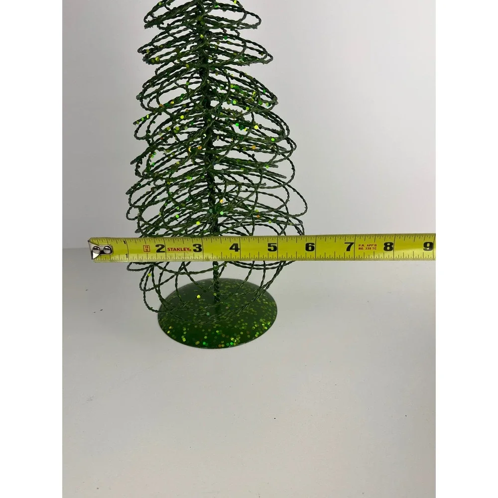 Pier One Glitter Wire Christmas Tree Star‎ Topper Festive Holiday Decor Green